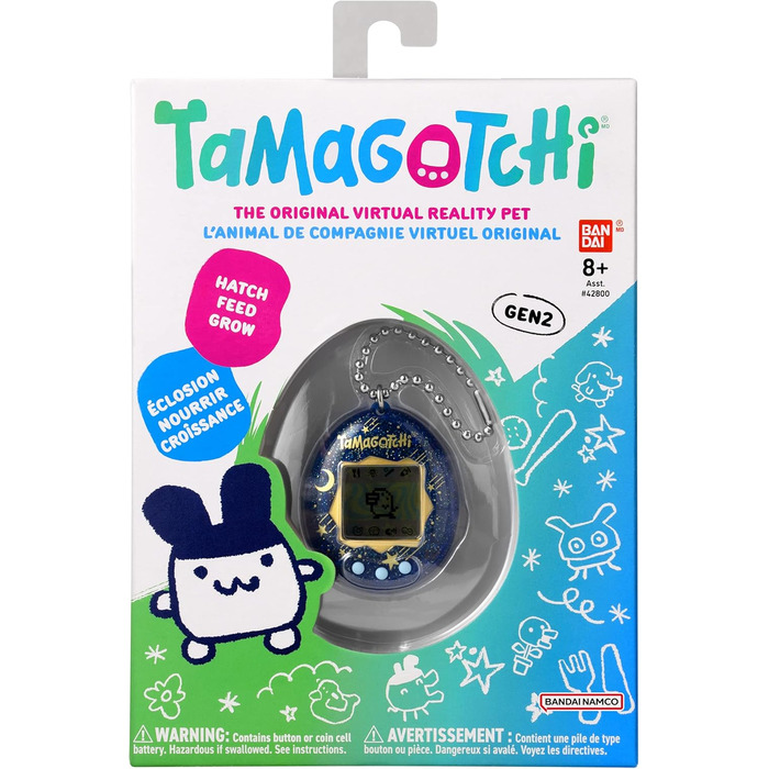 Тамагочі - Tamagotchi Original - Starry Night - Електронна віртуальна тварина з кольоровим дисплеєм, 3 кнопками та іграми - Інтера