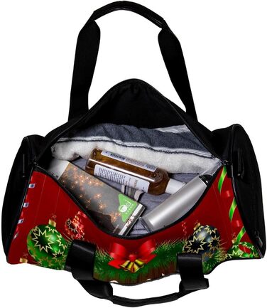 Спортивна сумка, маленька дорожня сумка, сумка для йоги, з святковим різдвяним малюнком, фітнес-сумка для активного відпочинку, сумка-шопер