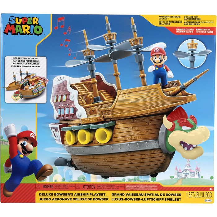 Ігровий набір SUPER MARIO Deluxe Дирижабль Боузера з фігуркою Маріо