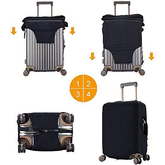 Чохол для валізи BREAUX з полінезійським маорійським орнаментом Блакитний сад (малий розмір)