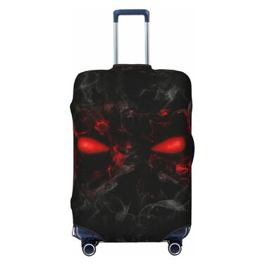 Чохол для багажу Похмурий Череп з еластичної тканини, захисний від подряпин та пилу, чорний, розмір 85 см