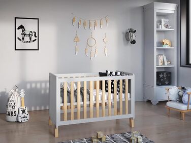 Дитяче ліжечко/спальне місце Love For Sleep 120x60 см з поролоновим матрацом Aloe Vera White-Pine Francis Дитяче ліжко Baby Bed Wood - Дитяче ліжко Дитяче ліжко, Розкладне ліжечко Дитяче ліжко White-Pine з матрацом