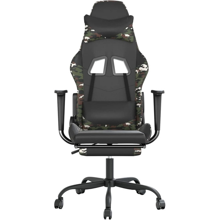 Ігрове крісло з підставкою для ніг, крісло для ПК, ігрове крісло, крісло для геймерів, крісла для ігор, крісла для кабінету, крісло для Playstation, комп&39ютерне крісло, чорна та камуфляжна штучна шкіра