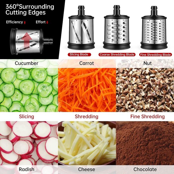 Електрична овочерізка AMZCHEF Аксесуари для повільної соковижималки ZM1501 & GM3001 - ZM1501 Аксесуари - GM3001 Аксесуари - Без машини, тільки аксесуари в комплекті - 3 знімні лопаті барабана