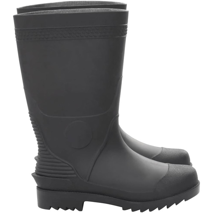 Гумові чоботи Гумові чоботи Рибальські чоботи Робочі чоботи Чорні ПВХ 46 EU