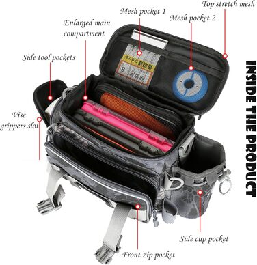 З великою місткістю, сумка для риболовлі великої місткості, водонепроникна сумка для зберігання рибалки, сумка для риболовлі на коропа, сумка на одне плече, колір жовтий