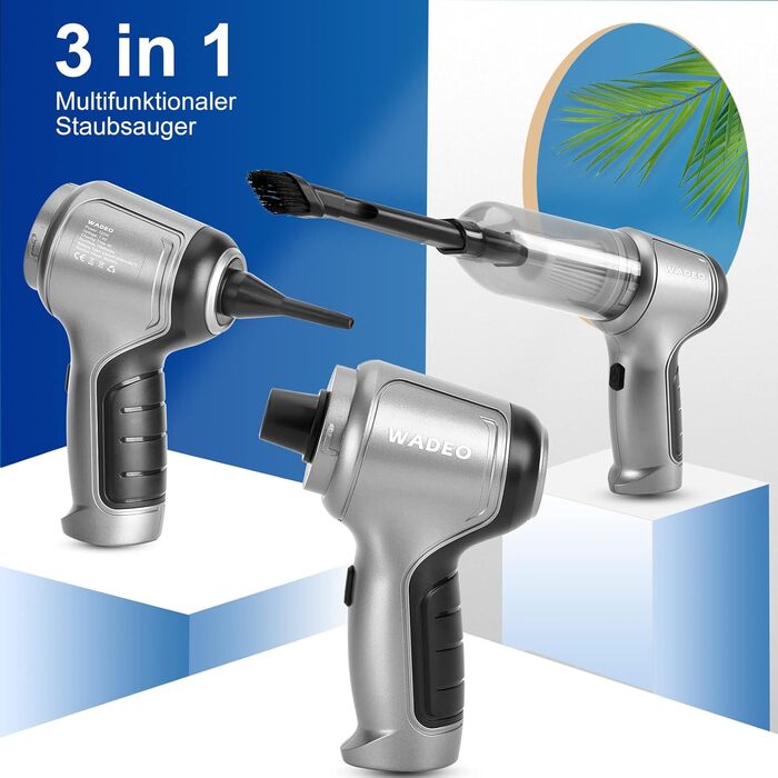 В-1 ручний пилосос акумулятор 9000Pa, бездротовий автомобільний пилосос потужний USB перезаряджається, міні ручний пилосос 40 хвил