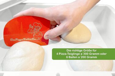 Коробка для тіста для піци 30408,5 см Коробка для тіста з харчового пластику з повітропроникною кришкою на петлях Штабелювана коробка для розстойки тіста для піци Зроблено в Німеччині 1 коробка 1 кришка