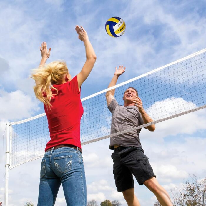 М&39який пляжний волейбол Lemondo з PU, водонепроникний, з насосом, для приміщень і вулиці, для гри, тренувань, пляжних м&39ячів (з насосом), білий