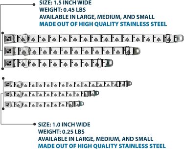 Нашийник Buckle-Down, застібка типу автомобільний ремінь, візерунок Піка, багатоколірний, ширина 2,5 см, для обхвату шиї 38-66 см, розмір L (DC-W30136-L)