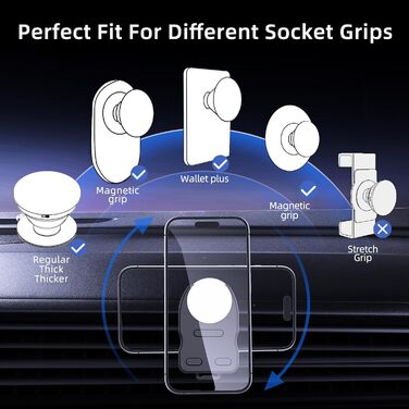 Автомобільне кріплення розетки для лобового скла для вентиляції приладової панелі, тримач для мобільного телефону для розетки з 2
