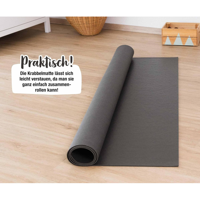 Протиковзкий килимок для повзання Килимки Oeko-Tex Грати в Mat Baby Розмір 120х120см (120х120 см (1 упаковка), слива)