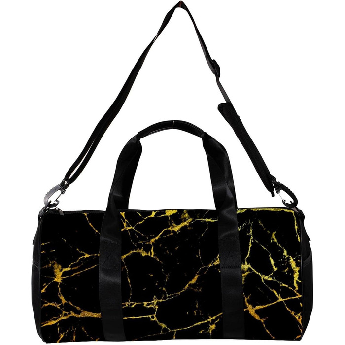 Спортивна сумка, маленька дорожня сумка, сумка для шопінгу та йоги, золотисто-чорновий мармур, сумка для фітнесу на відкритому повітрі, ручна поклажа