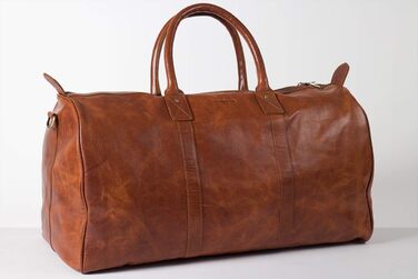 Преміальна вінтажна дорожня сумка вихідного дня, спортивна сумка та ручна поклажа зі шкіри - коньячно-коричневий Cognac-brown No 1