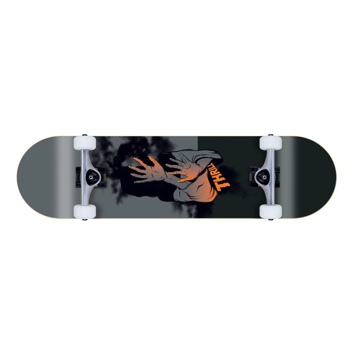 Комплект скейтбордів Thrill Skateboard Complete - повноцінна дошка для початківців та досвідчених райдерів, виготовлена з 7 шарів кленового дерева, з вантажівками Grindmaster та уретановими колесами, кулькові підшипники ABEC 5 8.25 Master