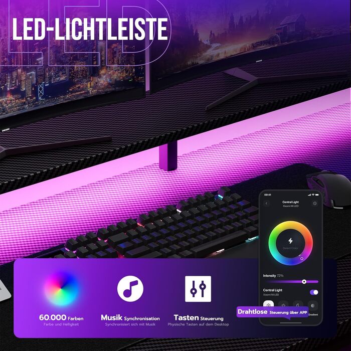 Ігровий стіл YOUDENOVA, 150 x 50 см, метал / дерево / вуглецеве волокно, чорний