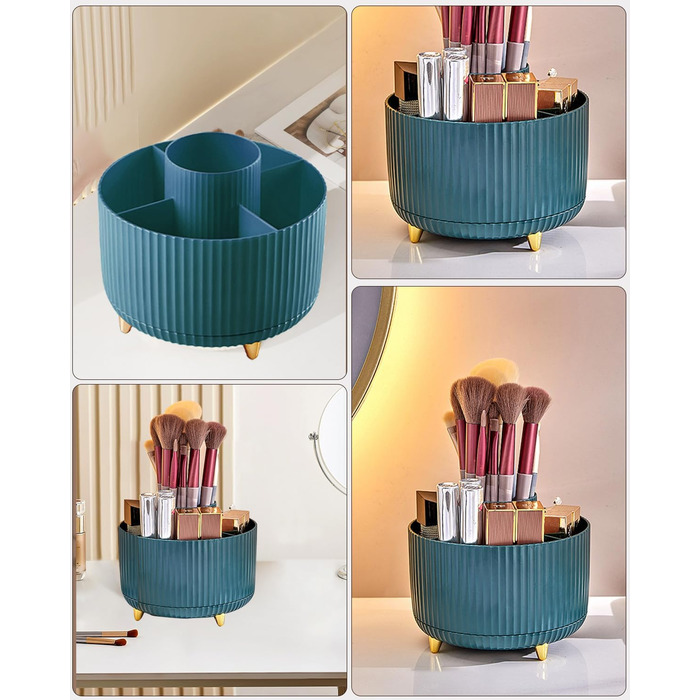 Косметичний органайзер для макіяжу, органайзер для пензлів, що обертається на 360, косметична полиця косметичні органайзери для де