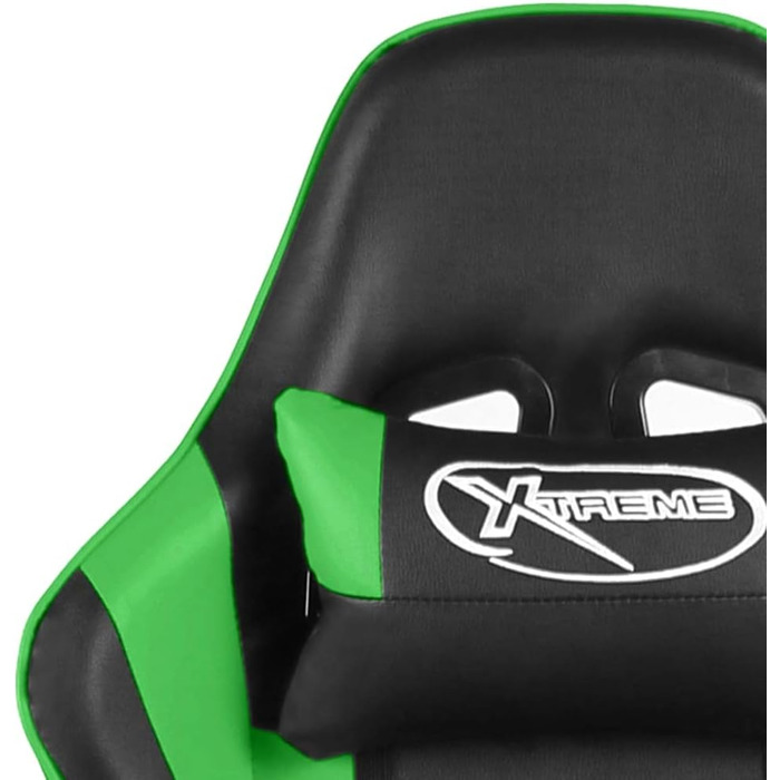 Ігрове крісло поворотне зелене ПВХ