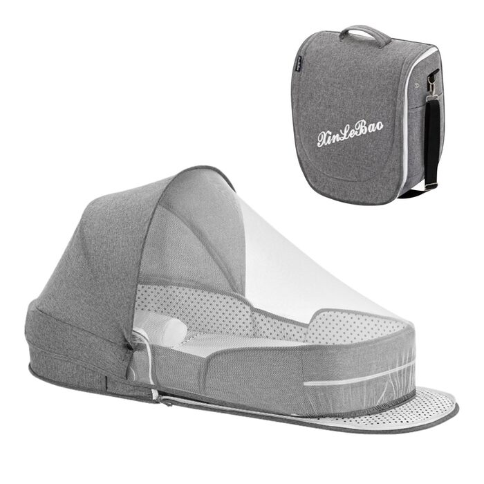 Дитяче ліжечко-дорожнє Tsuchiya Складана дитяча колиска-шезлонг Складане дитяче ліжко-намет з матрацом Портативний намет-ліжечко