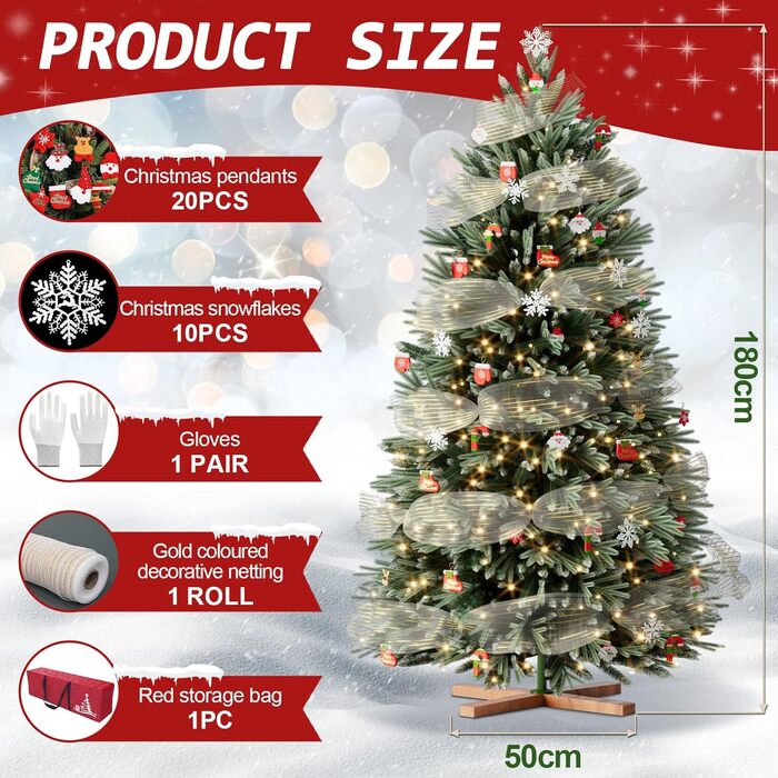 Різдвяна ялинка зі снігом 180 см Soontrans