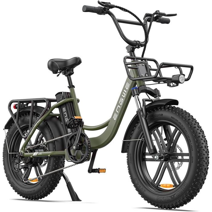 Чоловічі електричні велосипеди ENGWE E Bike - Ebike з акумулятором 48 В 13 Ач, E Bike 20 * 4.0 дюйма, 7-ступінчаста коробка передач E Bike з РК-дисплеєм, двигун E Bike 250 Вт та 25 км/год, запас ходу до 150 км L20/L20 Boost Green L20