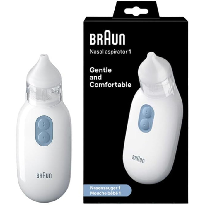 Назальний аспіратор Braun 1 Видалення слизу Полегшення при закладеному носі Електрична потужність всмоктування 2 рівні всмоктуванн