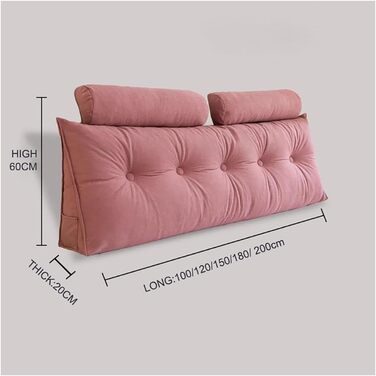 Подушка для спинки ліжка ObaBO з подушкою-рулончиком для шиї, зручна велика подушка для читання для ліжка та дивана, клиноподібна подушка з чохлом, що прається, подушка для читання для спинки ліжка, сіра-1M 1M сіра