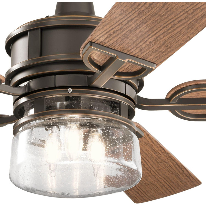 Стельовий вентилятор Light experiences з пультом дистанційного керування світлодіодним освітленням з можливістю регулювання Ø132см