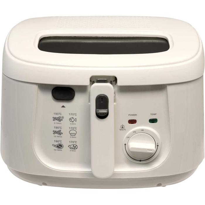 Фритюрниця DESKI 1800 Ватт 2,5 літра нержавіюча сталь біла