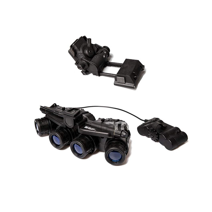 Тактичні мисливські окуляри нічного бачення GPNVG 18 та пластикове кріплення L4G24 NVG для страйкболу, чорного кольору