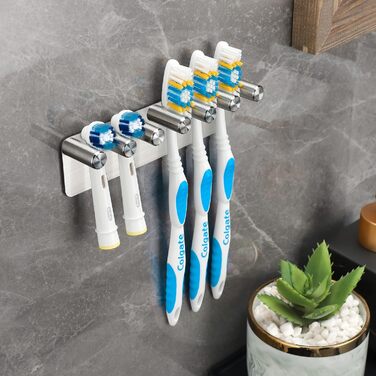 Електрична зубна щітка тримач голівки з нержавіючої сталі прикріплюється щіткотримач для 6 електричних головок щітки для ванної кі