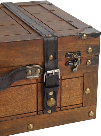Скриня з кедрового дерева Dioche, портативна дерев&39яна скриня з потертим виглядом, футляр для зберігання одягу, іграшок та реквізиту античне бронзове покриття з ручкою зі штучної шкіри ідеально підходить для домашнього декору та повсякденного використан