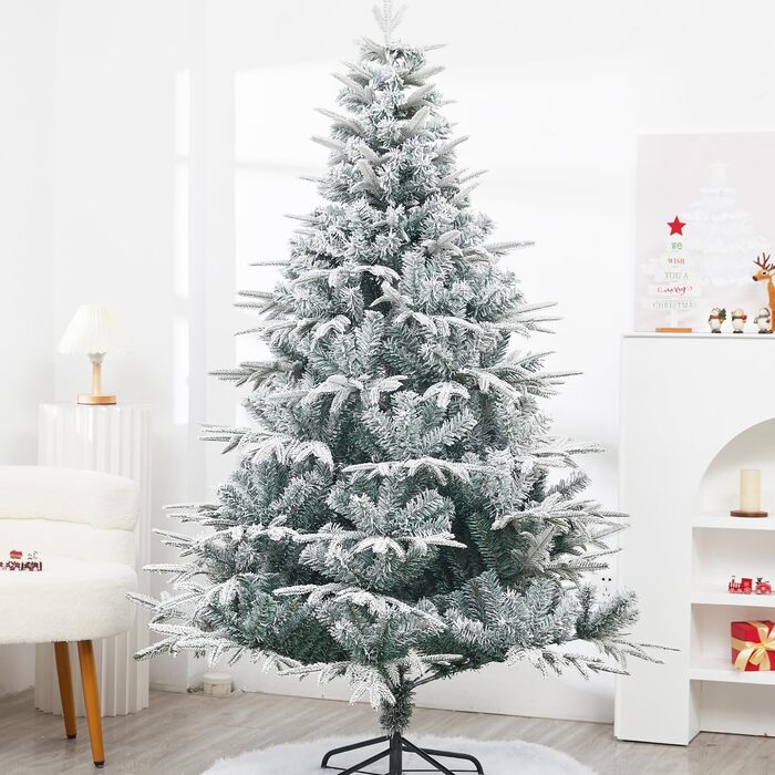Штучна ялинка з ефектом сніжка 210 см Cityjoy