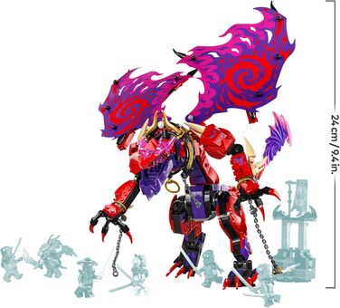 Хаос Дракон Громокіл - Дитяча іграшка - Поворотна фігурка з 6 мініфігурками (Ллойд, Нья, Арін та Сора) - Різдвяний подарунок для хлопчиків та дівчаток віком від 8 років - 71832