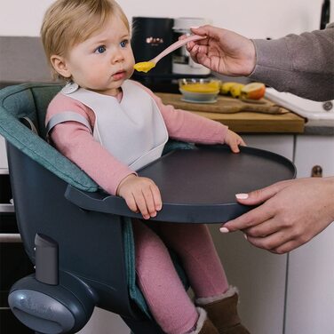 Стільчик для годування вгору-вниз, ергономічний, регульований і знімний піднос, 6-позиційне регулювання висоти, зручний, дизайн, м