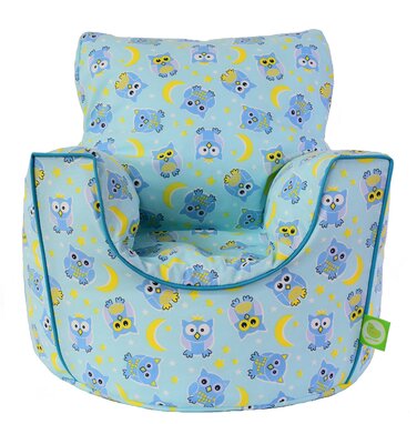 Крісло-мішок Cotton Blue Owl з квасолею