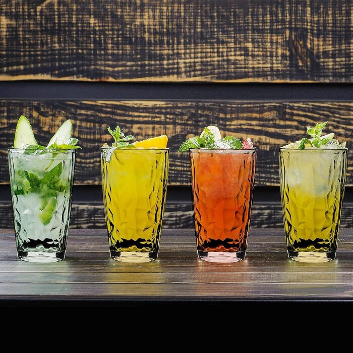 Пластикові стакани Topsky, 473 мл, 4 шт. и, прозорі акрилові стакани для пиття, фужери, підходять для гарячих і холодних напоїв, м