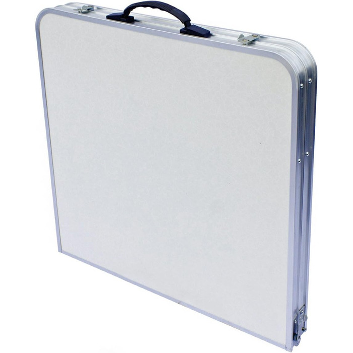 Складаний багатофункціональний стіл, багатоцільовий стіл, кемпінговий стіл, розкладний стіл, ринковий стіл, стіл з регульованою висотою для обклеювання шпалерами, бічний столик для кемпінгу в саду, для фестивалів, ринків тощо (білий 120 x 60 см)