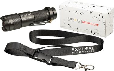 Ознайомтеся з ліхтариком Scientific Astro R-Lite Red Light з кількома налаштуваннями та функцією сигналу на 360 градусів, ідеальним для підтримки адаптації до темряви (одинарний)