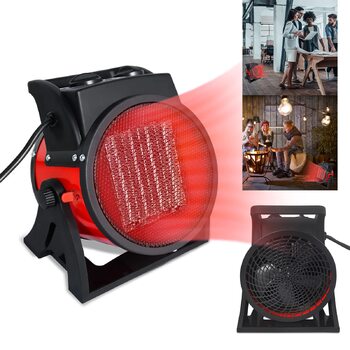 Енергозберігаючий керамічний обігрівач UISEBRT потужністю 2000 Вт - Будівельний обігрівач, електричний обігрівач із захистом від перегріву, для будівельних майданчиків, гаражів та майстерень