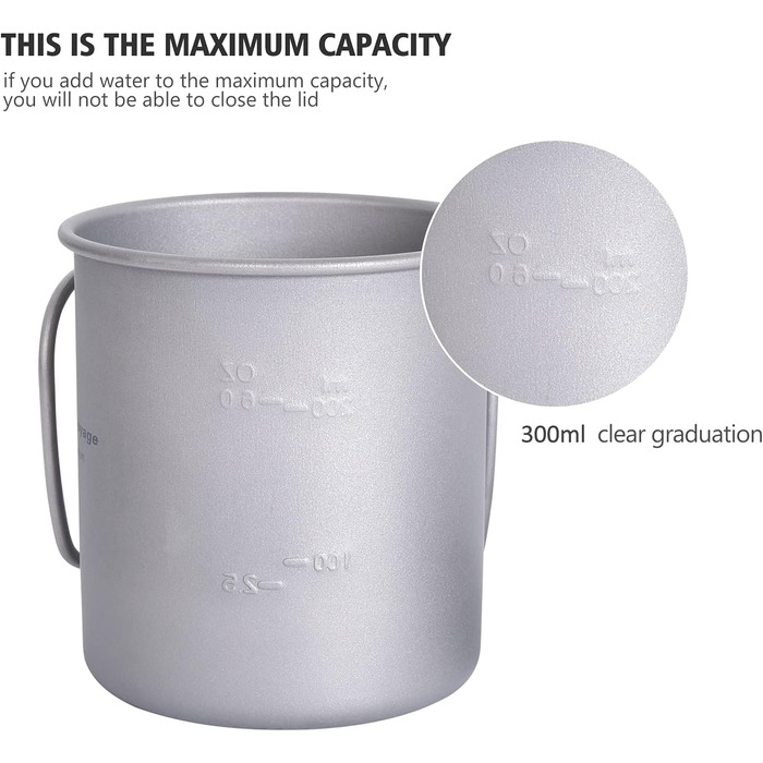 Безмежна подорож Відкритий 750 мл 800 мл 1100 мл 1300 мл Титанова пляшка з кришкою складана ручка для кемпінгу, походів, пікніка, ультралегка портативна пляшка для води, чашка, набір для спорту