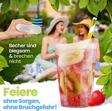 Стаканів для коктейлів 0,3 л Багаторазові пластикові стакани для пиття Стакани для вечірок Миються в посудомийній машині Небиткі Б