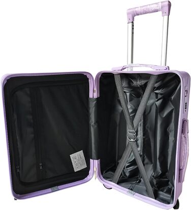 Набір валіз Leandra 2 шт., жорсткий корпус, колеса, телескопічна ручка, кодовий замок, фіолетовий колір, колекція NTK