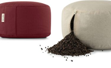 Подушка для медитації basaho WHEEL Zafu Подушка для йоги Органічна бавовна Гречана лушпиння Знімний чохол, який можна прати, світло-рожевий