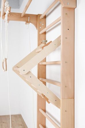 Дерев&39яна скелелазка Крита стінка для скелелазіння для дітей - стінка з 4 сходинками по 220 сходинок та гімнастична стінка для дитячих кімнат, стінка для скелелазіння, дерев&39яна вежа для скелелазіння