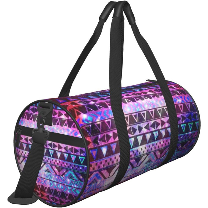 Спортивна сумка-мішок для подорожей, блискучий принт, чорна, універсальний розмір