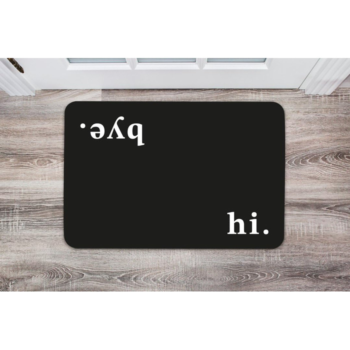 Килимок для дверей з кухля Distillery з написом &quotПривіт. Бувай.&quot - Забавний килимок для дому - Німецька якість (чорний)