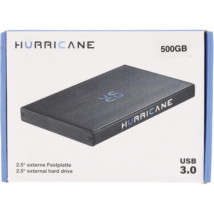 Портативний зовнішній жорсткий диск HURRICANE GD25612 500 ГБ 2,5-дюймовий USB 3.0 мобільний накопичувач для смарт-телевізора ПК ноутбука Ps4 Ps5 Xbox сумісний з Windows Mac Linux