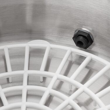 Повністю автоматична машина для консервації, горщик для консервації, електричний, 27 літрів, 2000 Вт, таймер, автоматичне вимкнення, дисплей з відображенням часу та температури, зливний кран, нержавіюча сталь, срібло срібло 27 літрів (цифровий)