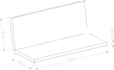 Комплект Ambientehome з 1 подушки для сидіння - 120 x 98 x 8 см - Червоний